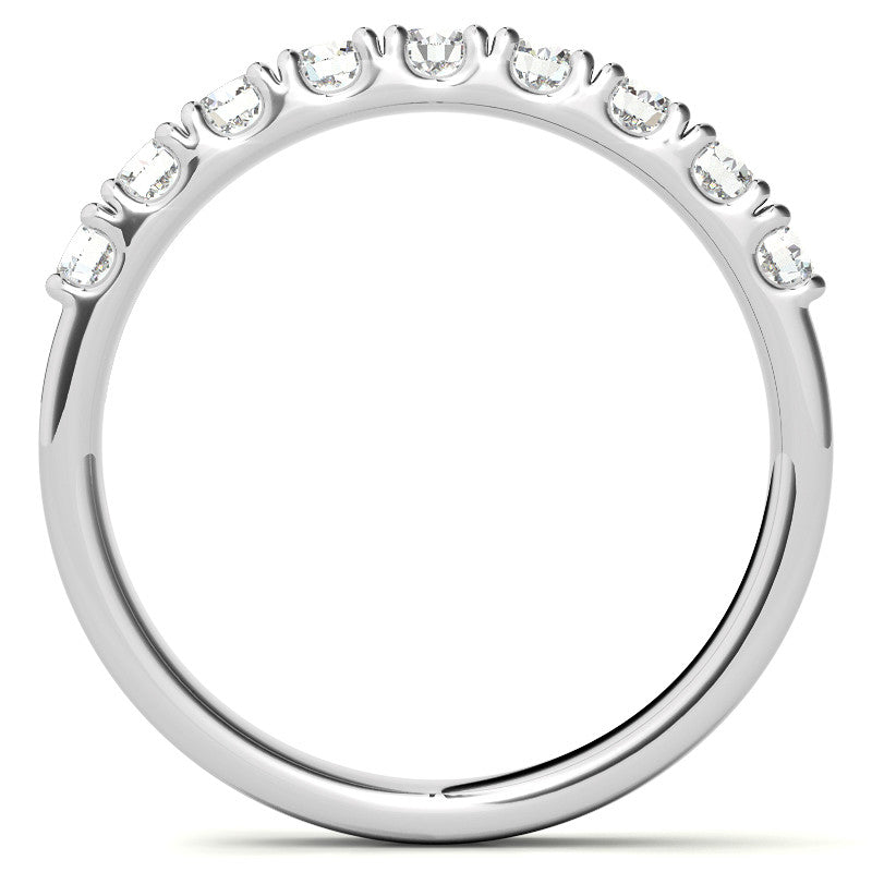 9-Stone 2.5mm Round Brilliant Moissanite Anniversary Ring 0.27ct