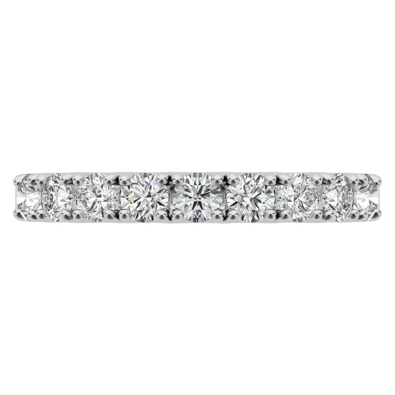 9-Stone 2.5mm Round Brilliant Moissanite Anniversary Ring 0.27ct