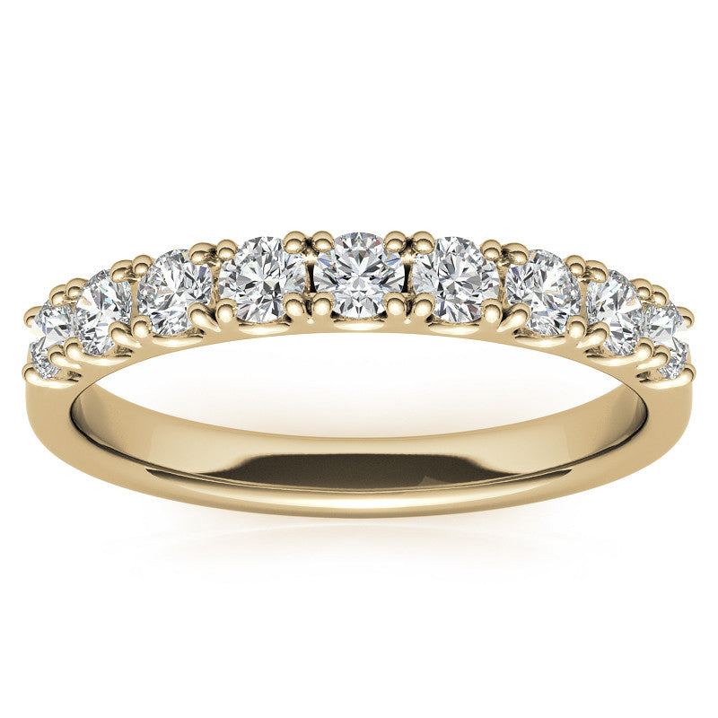 9-Stone 2.5mm Round Brilliant Moissanite Anniversary Ring 0.27ct