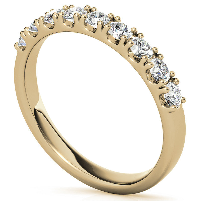 9-Stone 2.5mm Round Brilliant Moissanite Anniversary Ring 0.27ct
