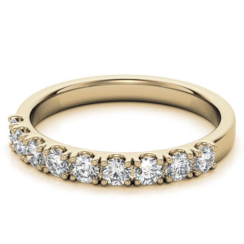 9-Stone 2.5mm Round Brilliant Moissanite Anniversary Ring 0.27ct