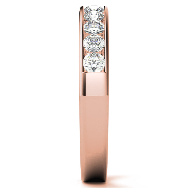 2.5mm 11-Stone Round Brilliant Moissanite Channel Anniversary Ring, 0.66ct