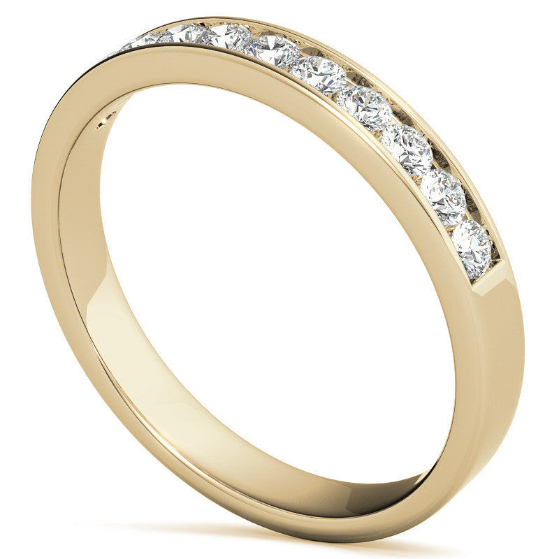 2mm 11-Stone Round Moissanite Channel Anniversary Ring, 0.33ct