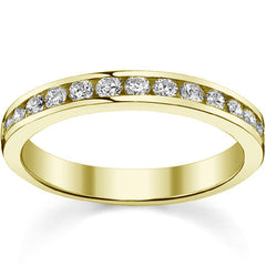 2mm 13-Stone Round Moissanite Channel Anniversary Ring, 0.39ct