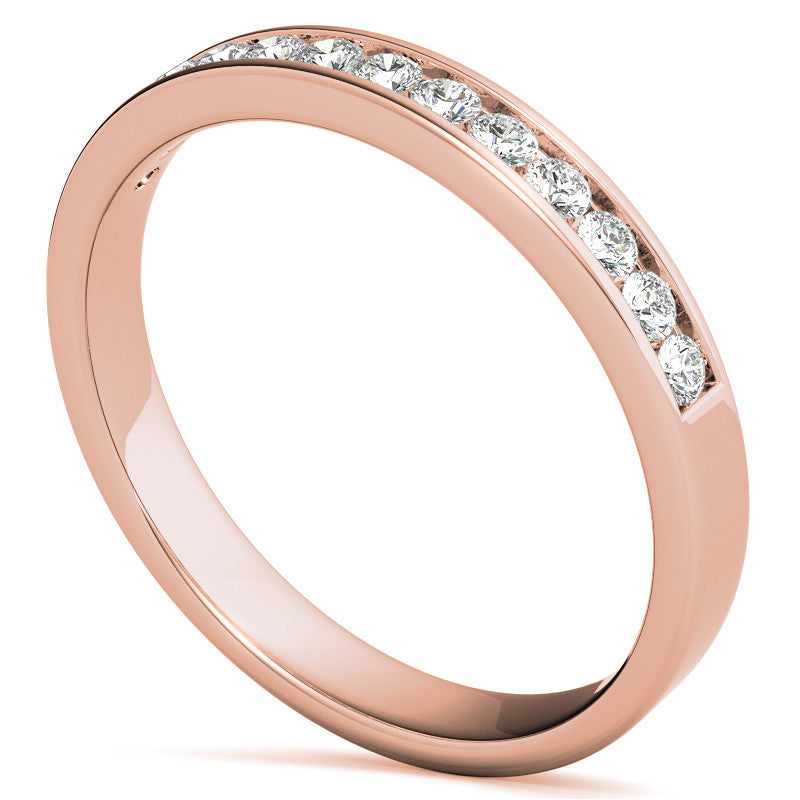 1.8mm 13-Stone Round Moissanite Channel Anniversary Ring 0.26ct