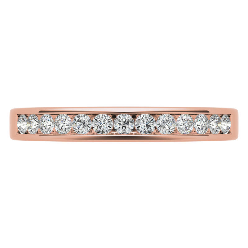 1.8mm 13-Stone Round Moissanite Channel Anniversary Ring 0.26ct