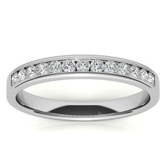 1.8mm 13-Stone Round Moissanite Channel Anniversary Ring 0.26ct