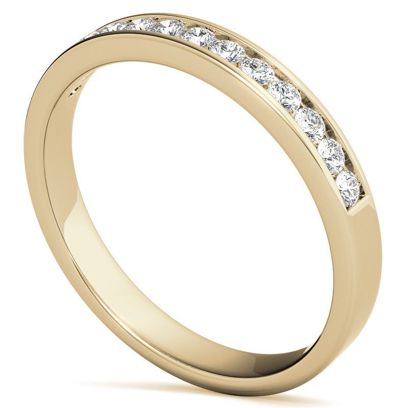 1.8mm 13-Stone Round Moissanite Channel Anniversary Ring 0.26ct