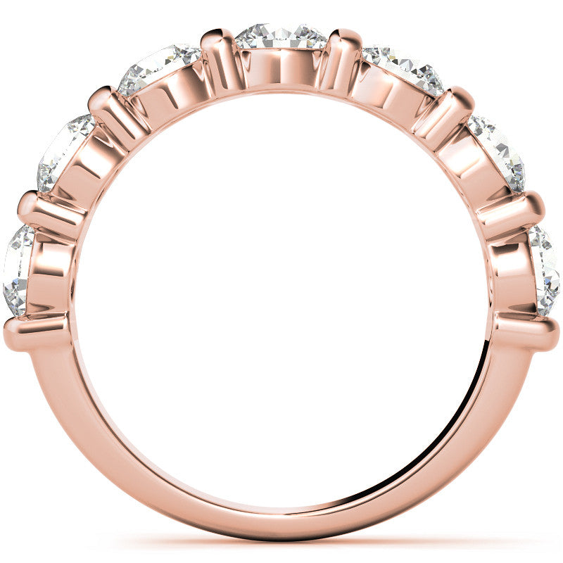4.0mm Round Brilliant Moissanite Bar Anniversary Ring, 1.75ct