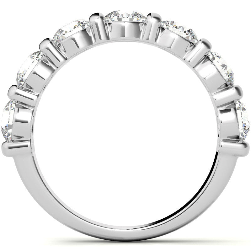 4.0mm Round Brilliant Moissanite Bar Anniversary Ring, 1.75ct