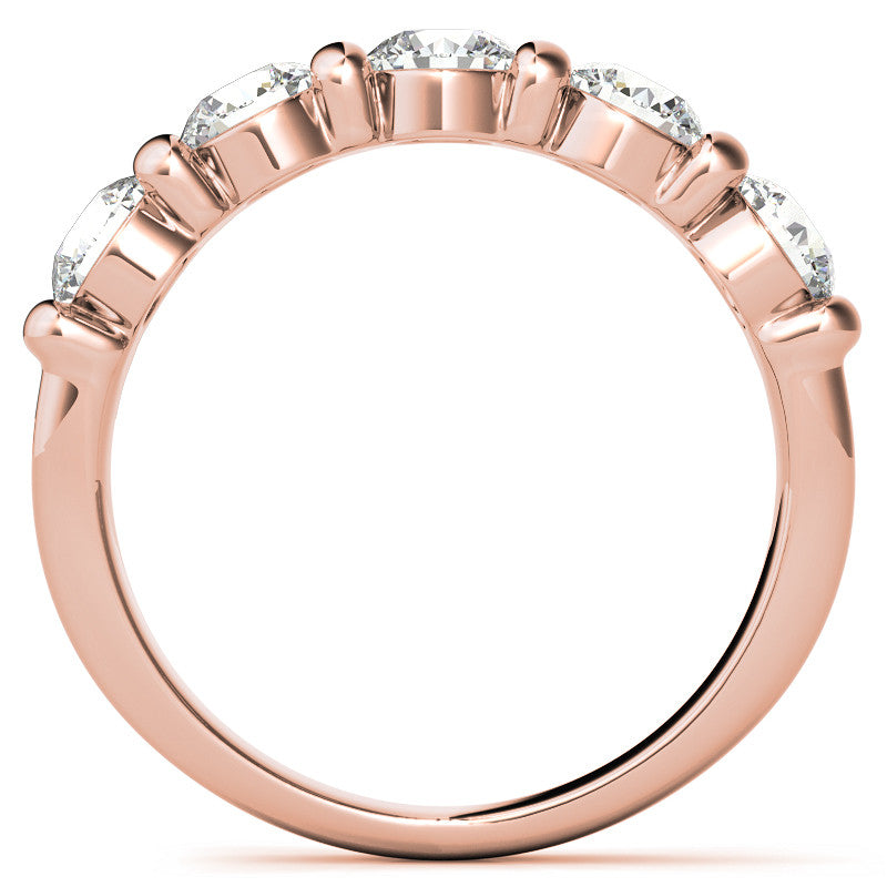 4.0mm Round Brilliant Moissanite Bar Anniversary Ring, 1.25ct
