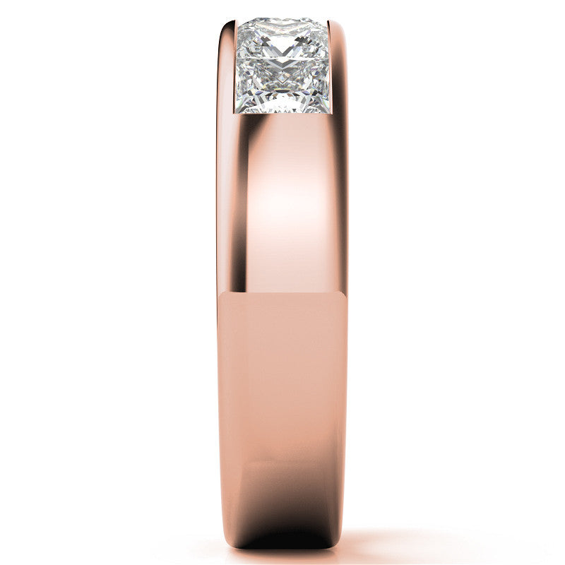 4mm 5-Stone Princess cut Moissanite Channel Anniversary Ring