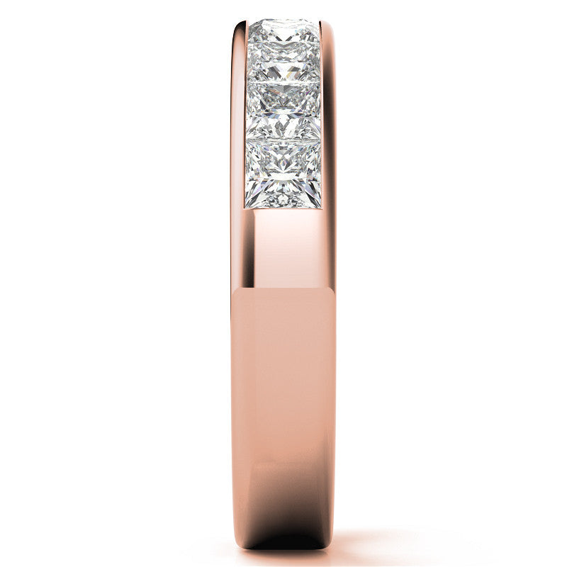 3mm 9-Stone Princess cut Moissanite Channel Anniversary Ring