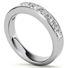 3mm 9-Stone Princess cut Moissanite Channel Anniversary Ring