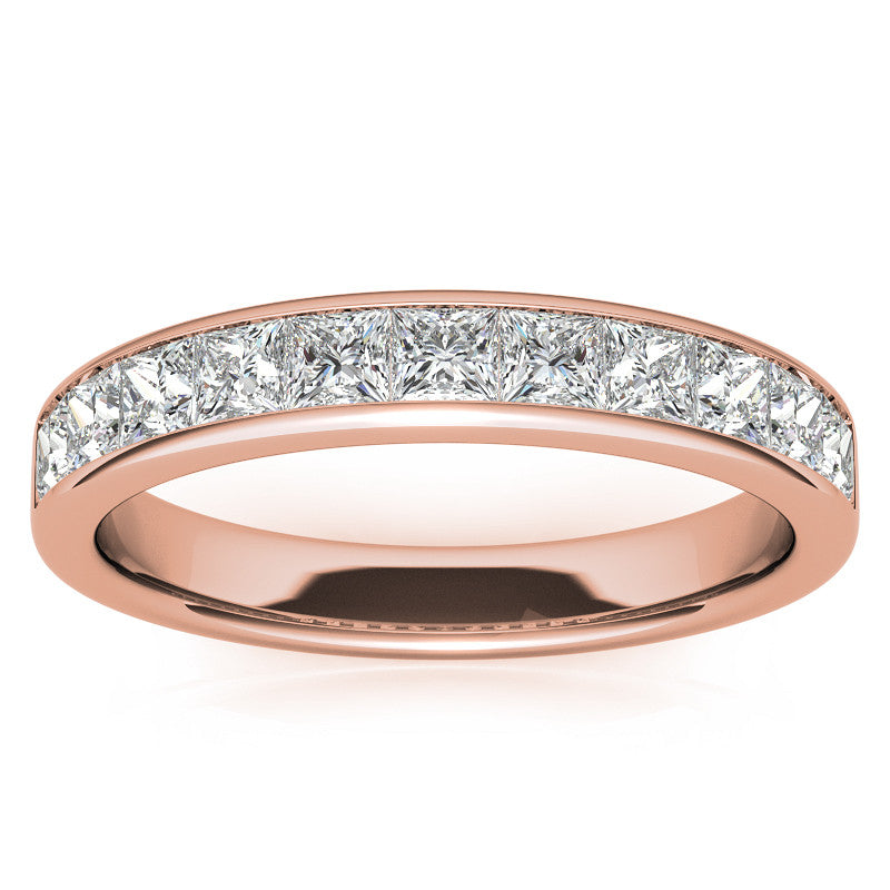 2.5mm 11-Stone Princess cut Moissanite Channel Anniversary Ring
