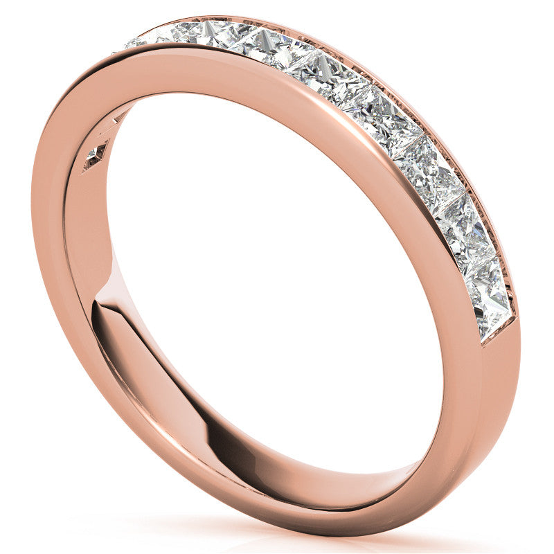 2.5mm 11-Stone Princess cut Moissanite Channel Anniversary Ring