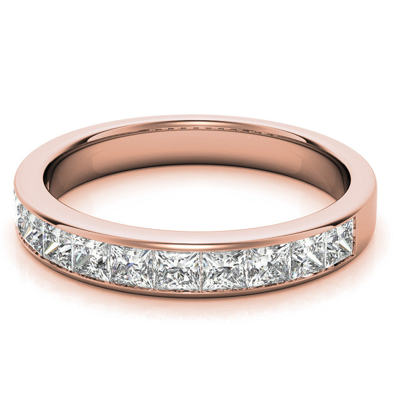 2.5mm 11-Stone Princess cut Moissanite Channel Anniversary Ring