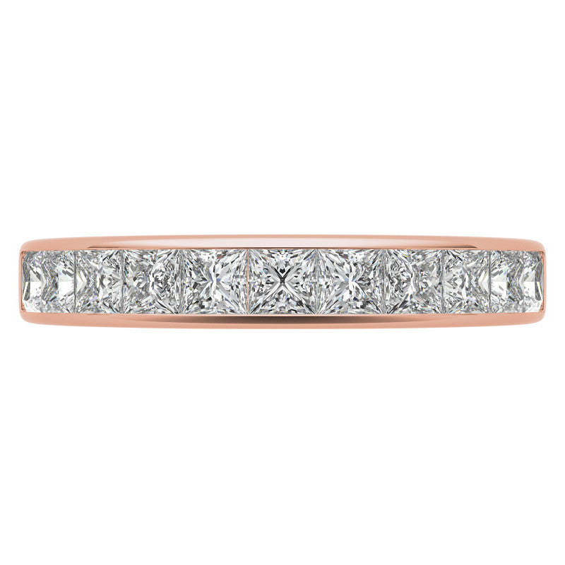 2.5mm 11-Stone Princess cut Moissanite Channel Anniversary Ring
