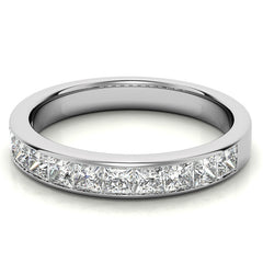 2.5mm 11-Stone Princess cut Moissanite Channel Anniversary Ring