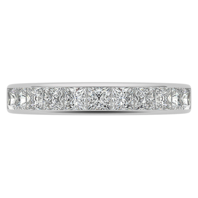 2.5mm 11-Stone Princess cut Moissanite Channel Anniversary Ring