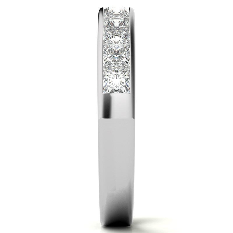 2.5mm 11-Stone Princess cut Moissanite Channel Anniversary Ring
