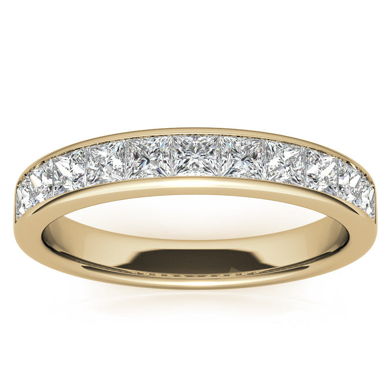 2.5mm 11-Stone Princess cut Moissanite Channel Anniversary Ring