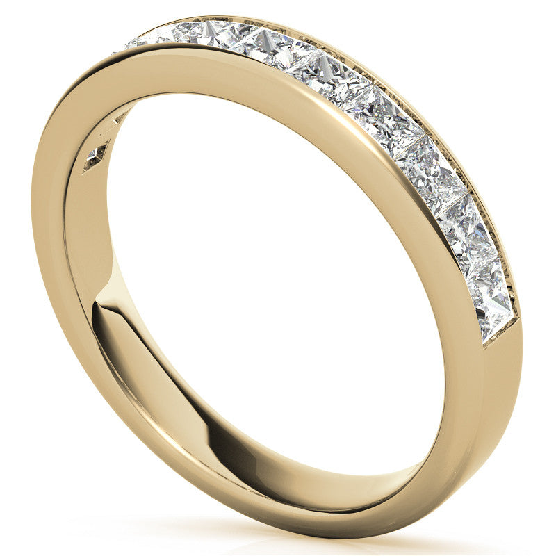 2.5mm 11-Stone Princess cut Moissanite Channel Anniversary Ring