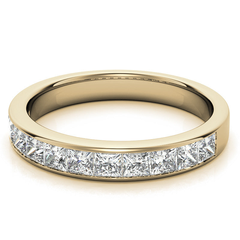 2.5mm 11-Stone Princess cut Moissanite Channel Anniversary Ring