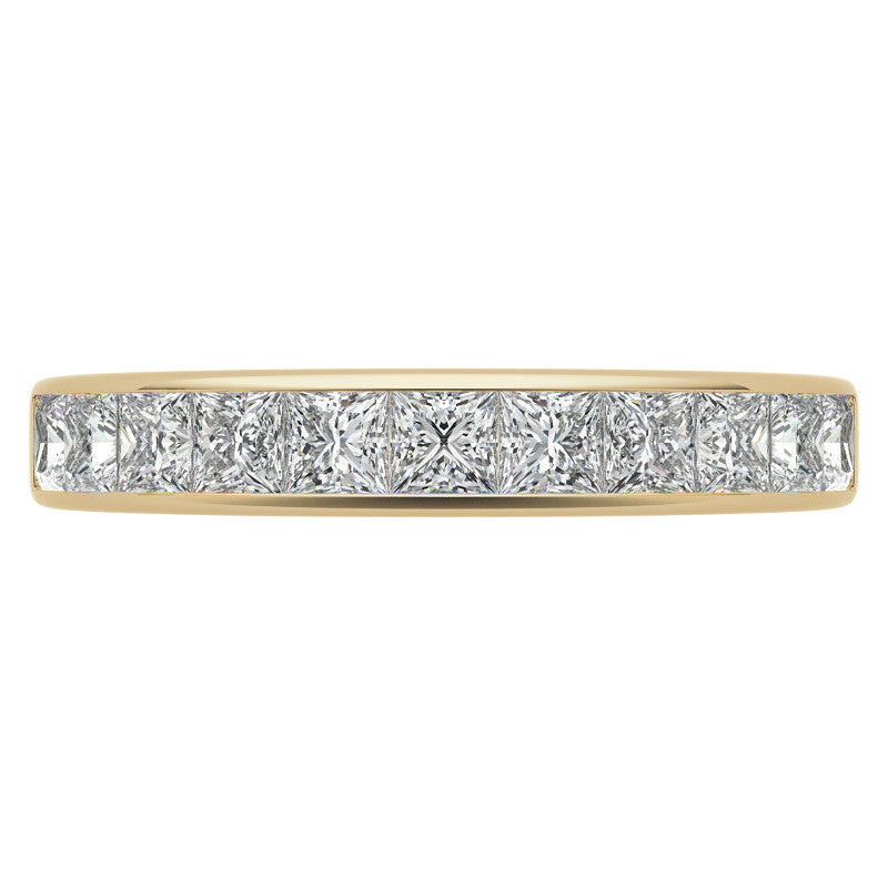 2.5mm 11-Stone Princess cut Moissanite Channel Anniversary Ring
