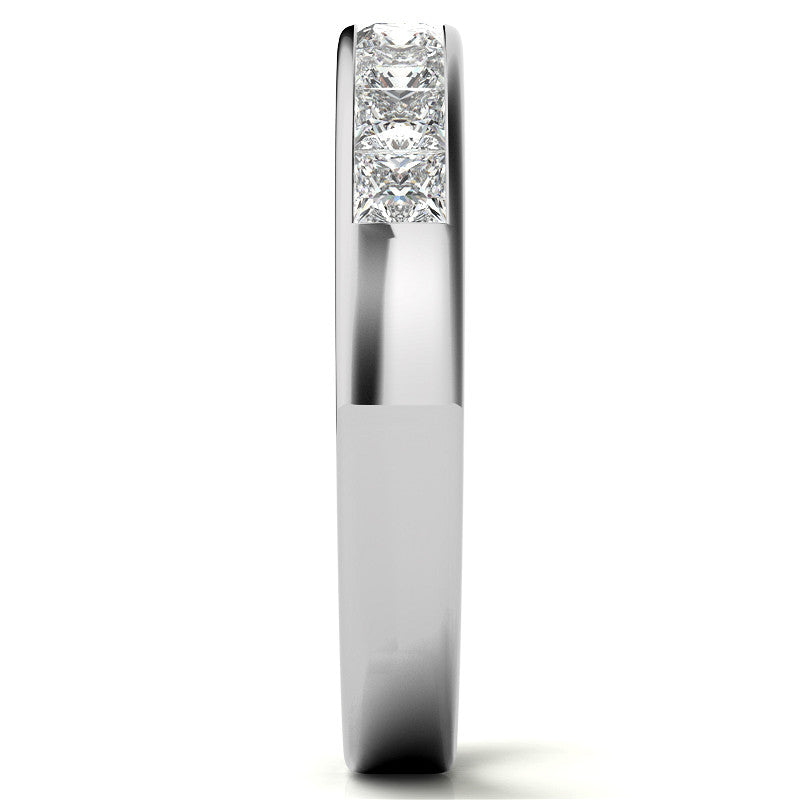 2.5mm 9-Stone Princess cut Moissanite Channel Anniversary Ring