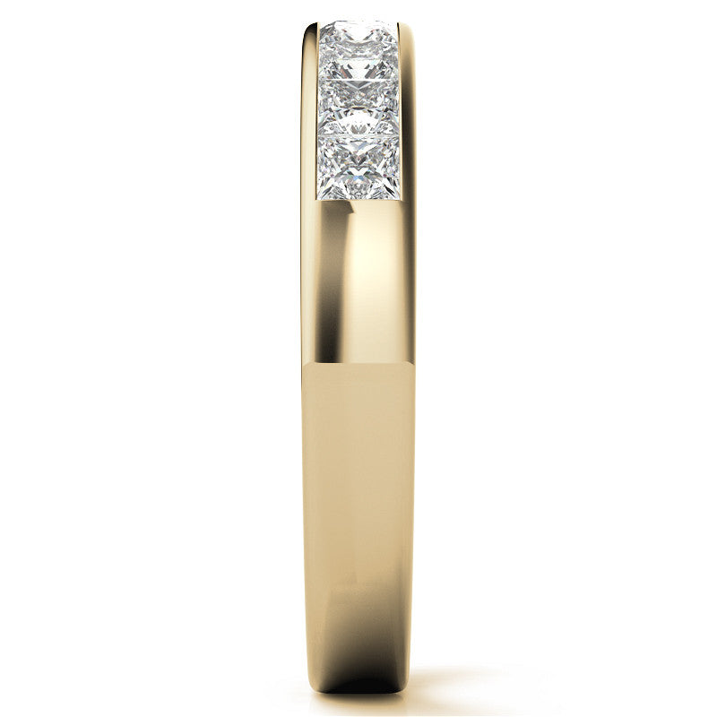 2.5mm 9-Stone Princess cut Moissanite Channel Anniversary Ring