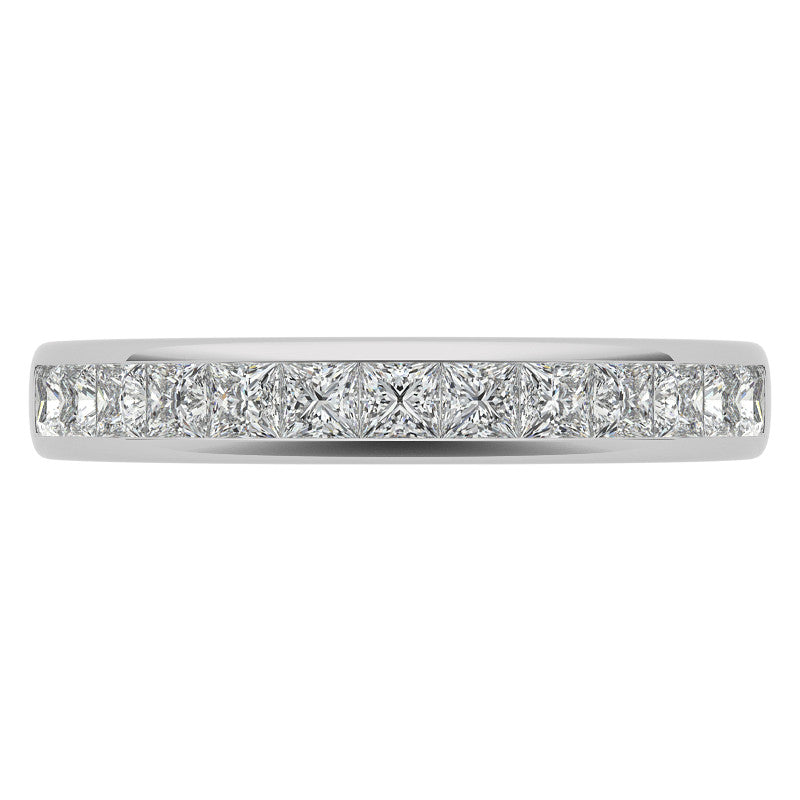 2mm 13-Stone Princess cut Moissanite Channel Anniversary Ring