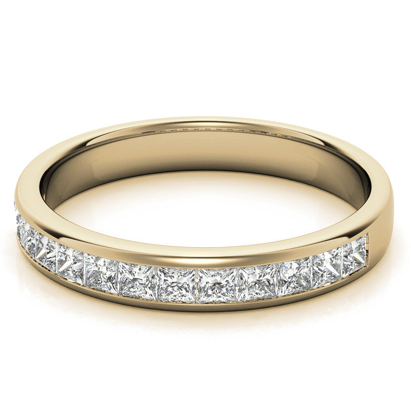 2mm 13-Stone Princess cut Moissanite Channel Anniversary Ring