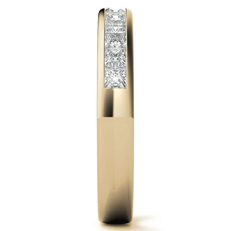 2mm 13-Stone Princess cut Moissanite Channel Anniversary Ring