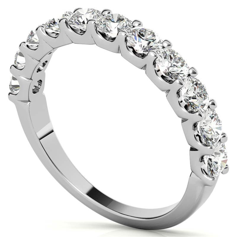 11-stone 3mm Round Brilliant Moissanite Anniversary Band
