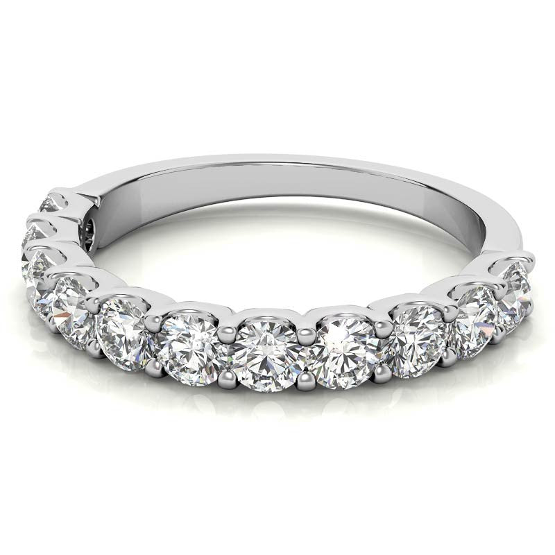 11-stone 3mm Round Brilliant Moissanite Anniversary Band