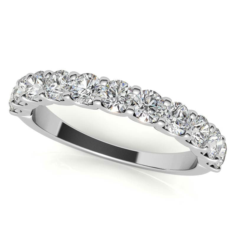 11-stone 3mm Round Brilliant Moissanite Anniversary Band