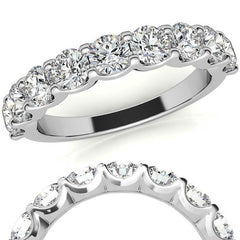 9-Stone 3.5mm Round Brilliant Moissanite Anniversary Band