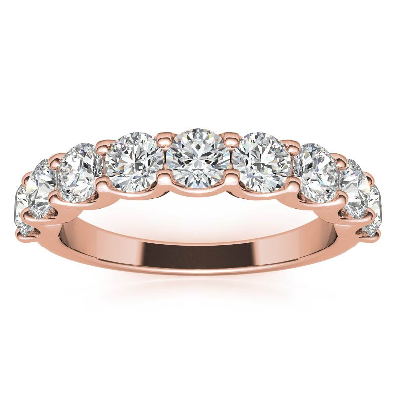 9-Stone 3.5mm Round Brilliant Moissanite Anniversary Band