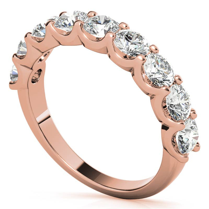 9-Stone 3.5mm Round Brilliant Moissanite Anniversary Band
