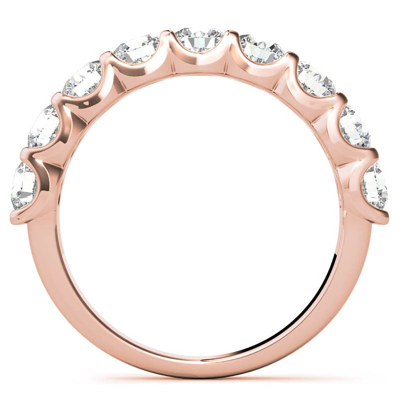 9-Stone 3.5mm Round Brilliant Moissanite Anniversary Band