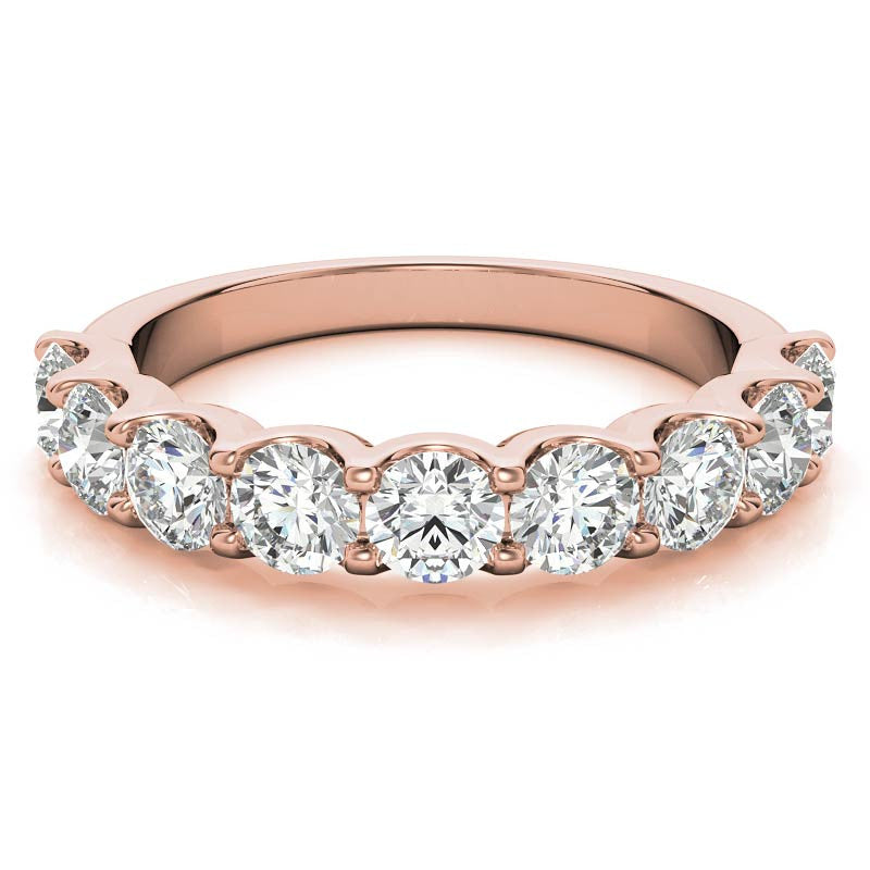 9-Stone 3.5mm Round Brilliant Moissanite Anniversary Band