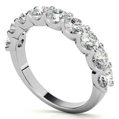 9-Stone 3.5mm Round Brilliant Moissanite Anniversary Band