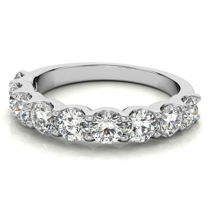 9-Stone 3.5mm Round Brilliant Moissanite Anniversary Band