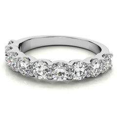 9-Stone 3.5mm Round Brilliant Moissanite Anniversary Band