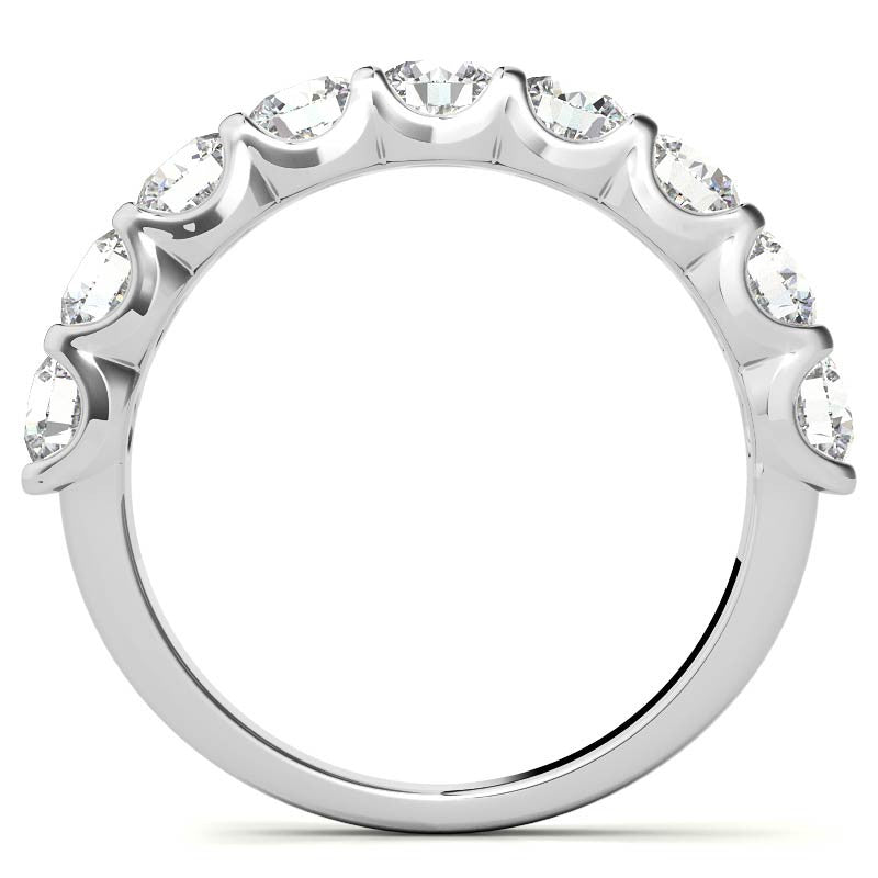 9-Stone 3.5mm Round Brilliant Moissanite Anniversary Band
