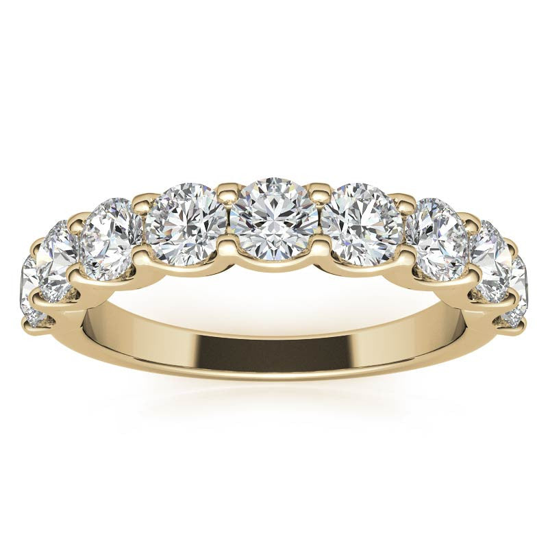9-Stone 3.5mm Round Brilliant Moissanite Anniversary Band