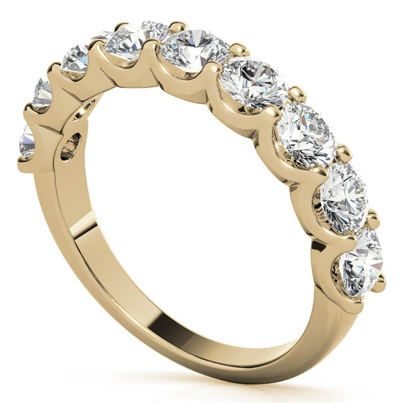 9-Stone 3.5mm Round Brilliant Moissanite Anniversary Band