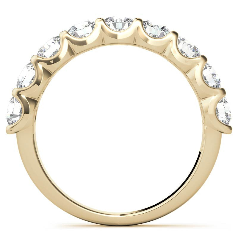 9-Stone 3.5mm Round Brilliant Moissanite Anniversary Band