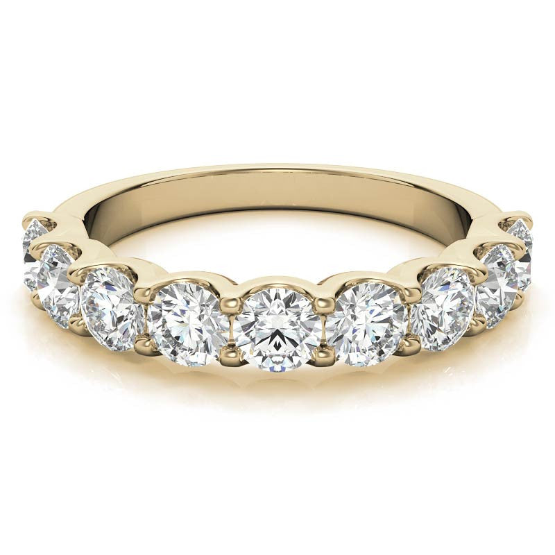 9-Stone 3.5mm Round Brilliant Moissanite Anniversary Band